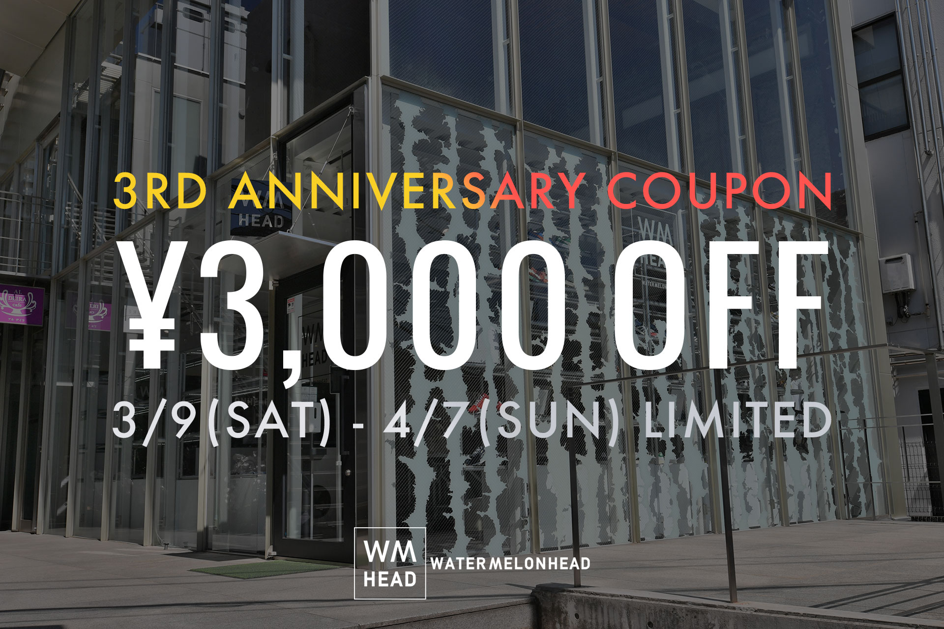 3RD ANNIVERSARY COUPON