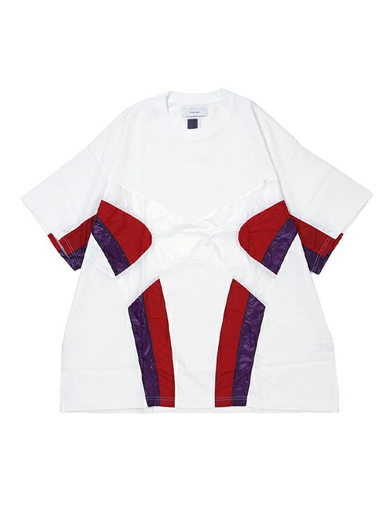 FACETASM/ファセッタズム/NYLON PATCHWORK TEE/1サイズ/WHITE/ホワイト