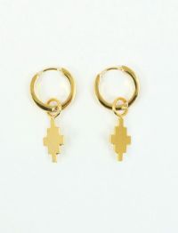 MARCELO BURLON/マルセロブロン/CROSS PENDANT EARRINGS/GOLD/ゴールド