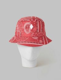 MARCELO BURLON/マルセロブロン/BANDANA BUCKET/RED/レッド