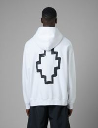 MARCELO BURLON/マルセロブロン/TEMPERA CROSS OVER HOODIE/WHITE/ホワイト