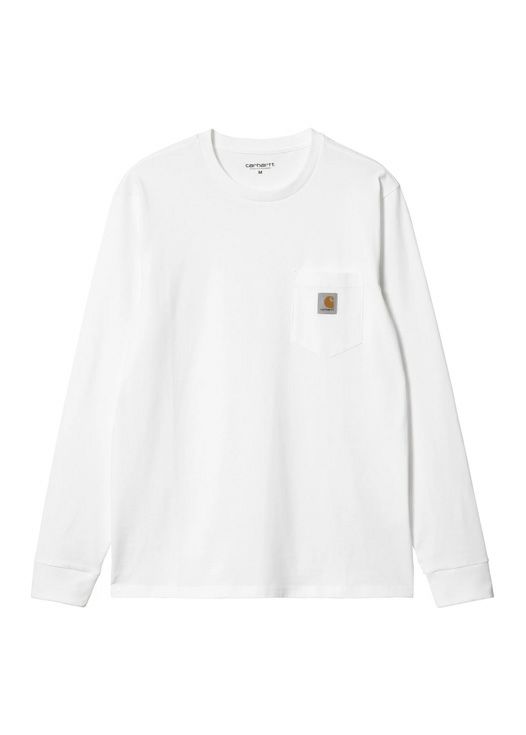 Carhartt WIP/カーハート　ダブリューアイピー/L/S POCKET T-SHIRT/WHITE/ホワイト