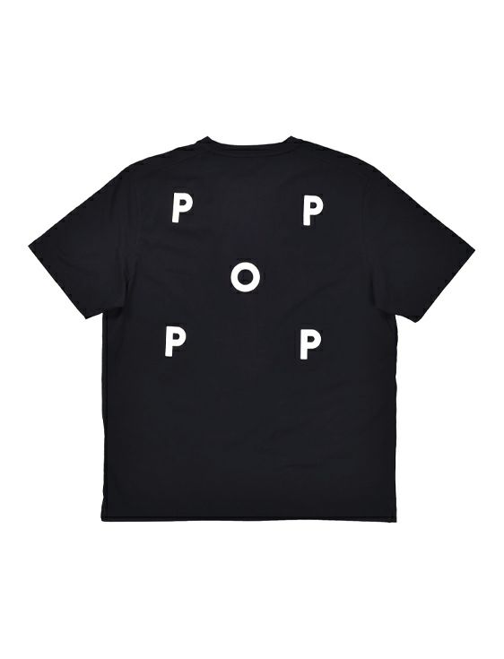 POP TRADING COMPANY/ポップトレーディングカンパニー/LOGO T-SHIRT/BLACK/ブラック