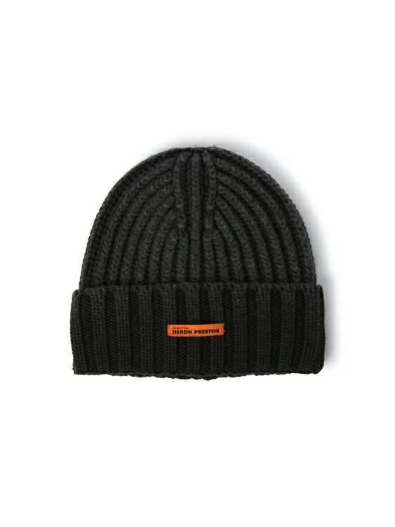 HERON PRESTON/ヘロンプレストン/HP RIB BEANIE/BLACK/ブラック