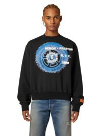 HERON PRESTON/ヘロンプレストン/HP OFFROAD CREWNECK/BLACK/ブラック