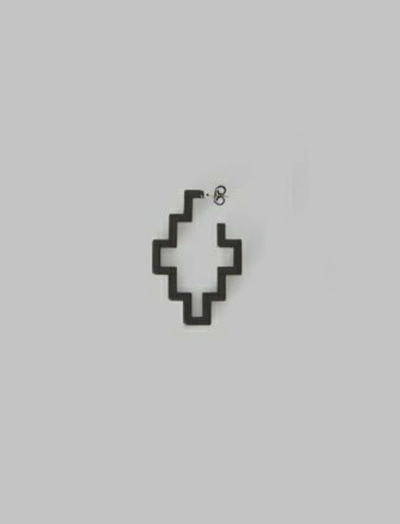 MARCELO BURLON/マルセロブロン/SINGLE BIG CROSS EARRING/BLACK/ブラック