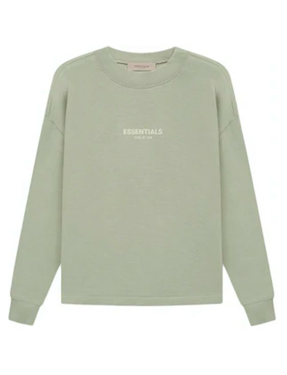 FOG ESSENTIALS/エフオージー　エッセンシャルズ/SMALL FRONT LOGO RELAXED CREWNECK/PISTACHIO/ピスタチオ