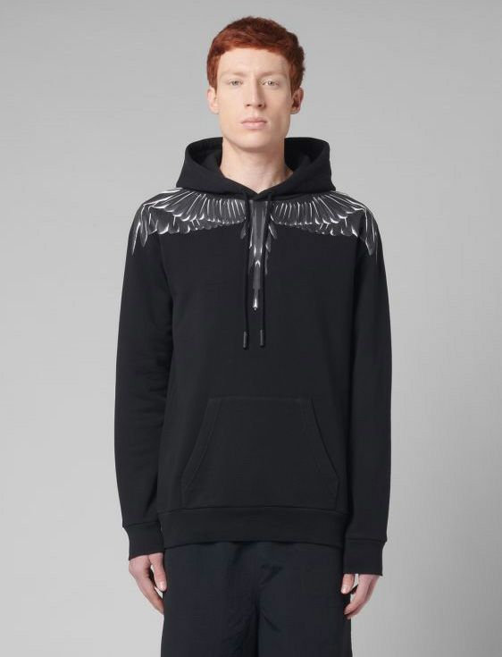 MARCELO BURLON/マルセロブロン/ICON WINGS REGULAR HOODIE/BLACK/ブラック