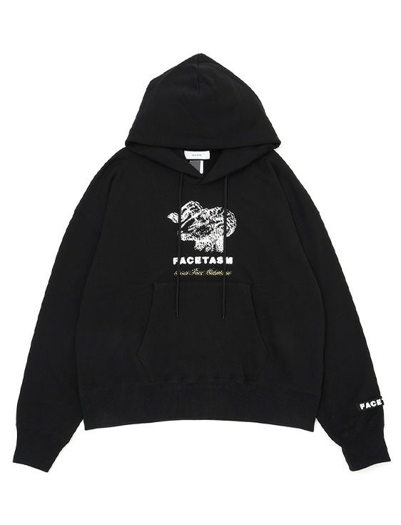 FACETASM/ファセッタズム/FACETASM×KOSUKE KAWAMURA SHEEP LOGO HOODIE/BLACK/ブラック