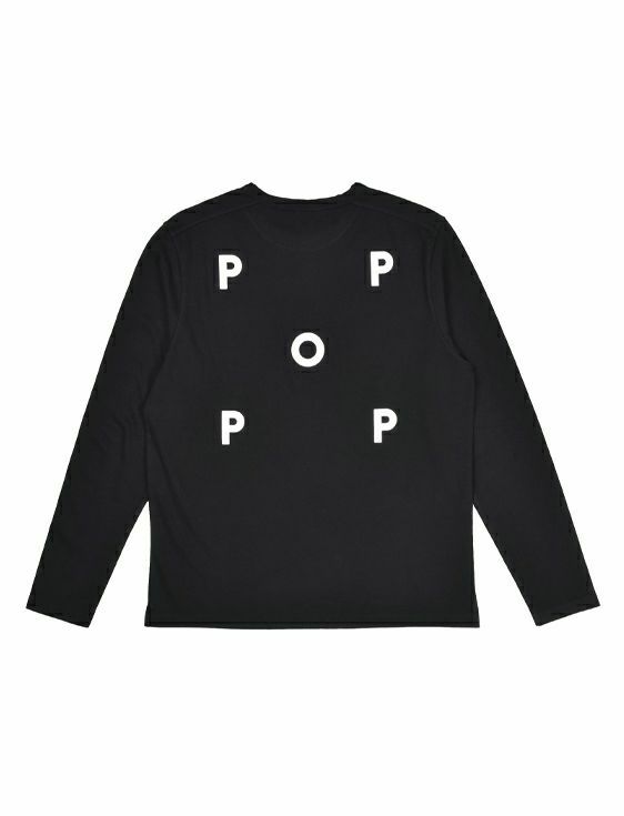 POP TRADING COMPANY/ポップトレーディングカンパニー/LOGO LONGSLEEVE T-SHIRT/ブラック