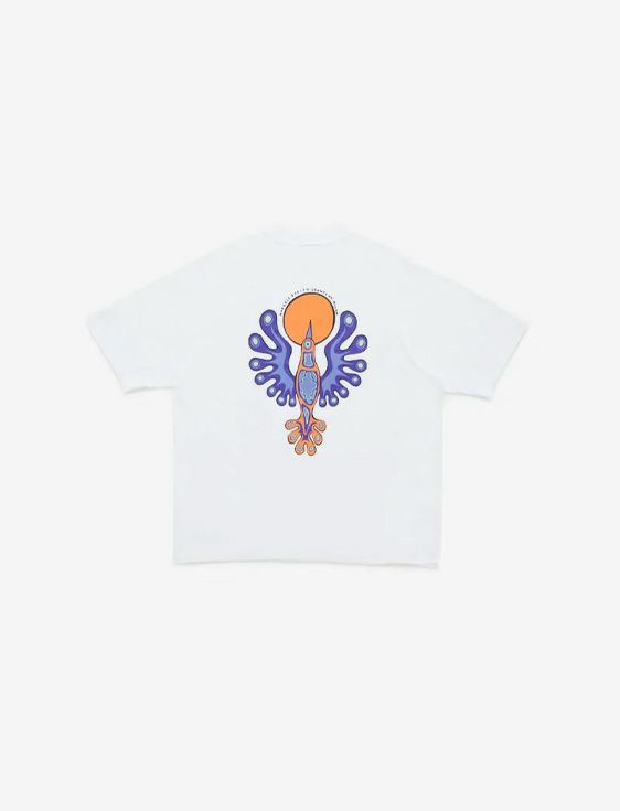 MARCELO BURLON/マルセロブロン/SUNSET BIRD DBL HEM OVER TEE/WHITE/ホワイト