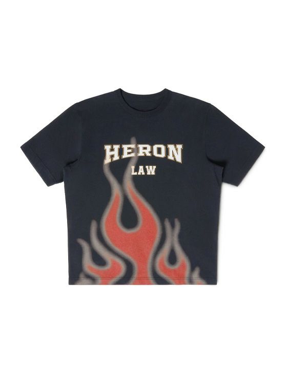 HERON PRESTON/ヘロンプレストン/HERON LAW FLAMES SS TEE/BLACK/ブラック