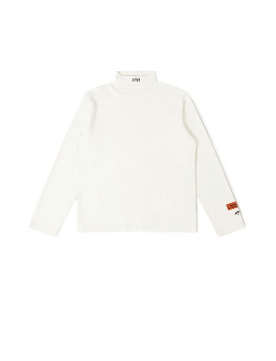 HERON PRESTON/ヘロンプレストン/HPNY EMB ROLLNECK/WHITE/ホワイト