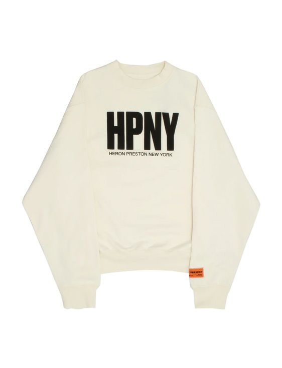 HERON PRESTON/ヘロンプレストン/REG HPNY CREWNECK/WHITE/ホワイト