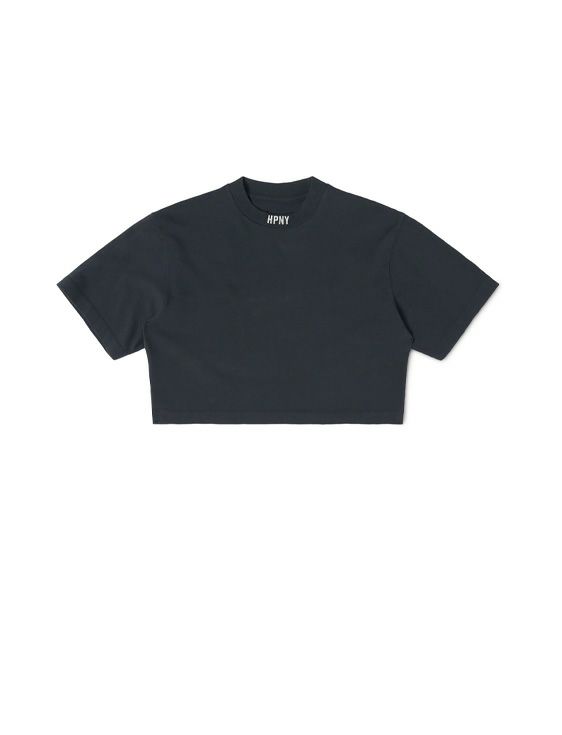 HERON PRESTON/ヘロンプレストン/HPNY EMB CROP SS TEE/Sサイズ/BLACK/ブラック