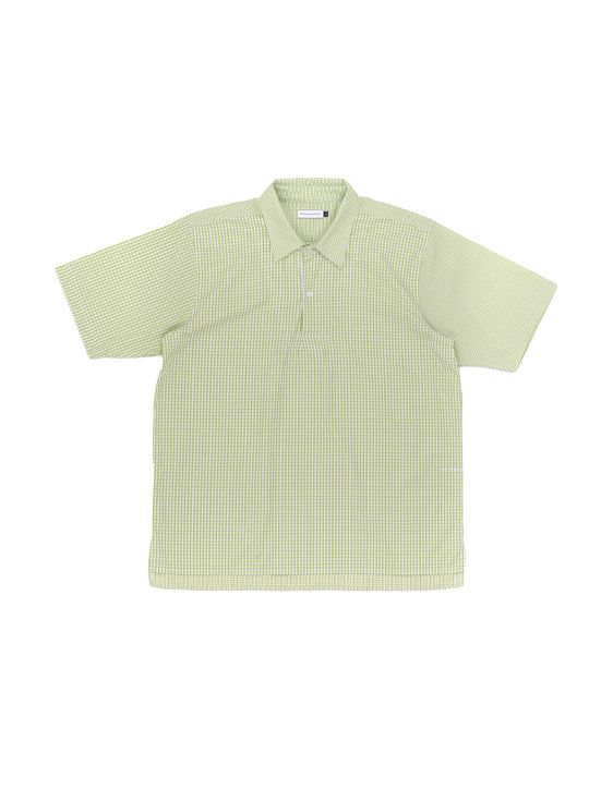 POP TRADING COMPANY/ポップトレーディングカンパニー/ITALO CHECKED SHIRT IN JADE LIME/イエロー