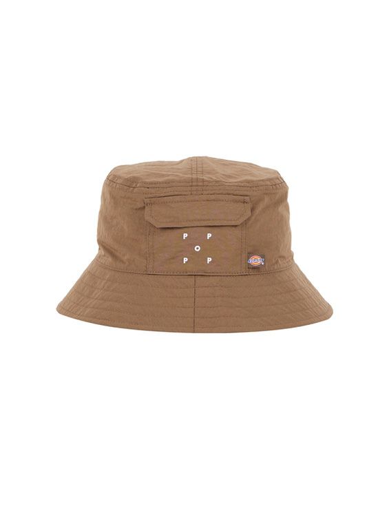 POP TRADING COMPANY/ポップトレーディングカンパニー/DICKIES X POP BUCKET HAT/ブラウン