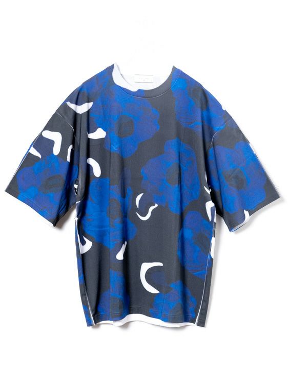 TAUPE/トープ/Art Motif Print TEE2/BLUE/ブルー