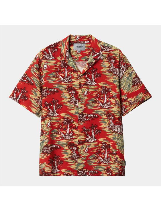 Carhartt WIP/カーハート　ダブリューアイピー/S/S BAYOU SHIRT/RED/レッド