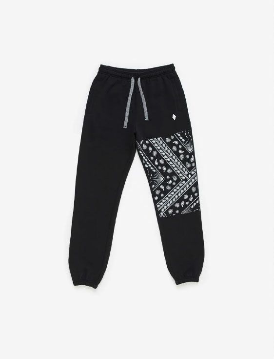 MARCELO BURLON/マルセロブロン/BANDANA RELAX SWEATPANTS/BLACK/ブラック 