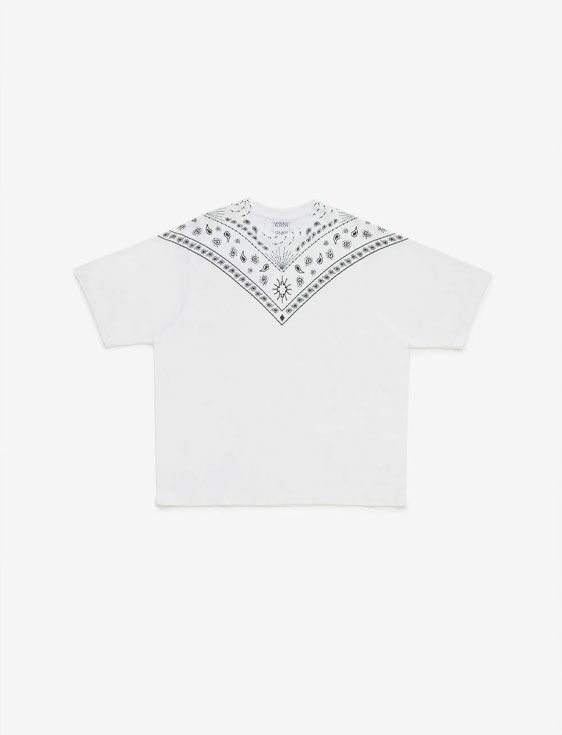 MARCELO BURLON/マルセロブロン/BANDANA OVER T-SHIRT/WHITE/ホワイト