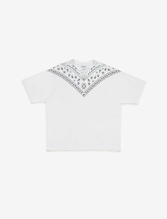 MARCELO BURLON/マルセロブロン/BANDANA OVER T-SHIRT/WHITE/ホワイト