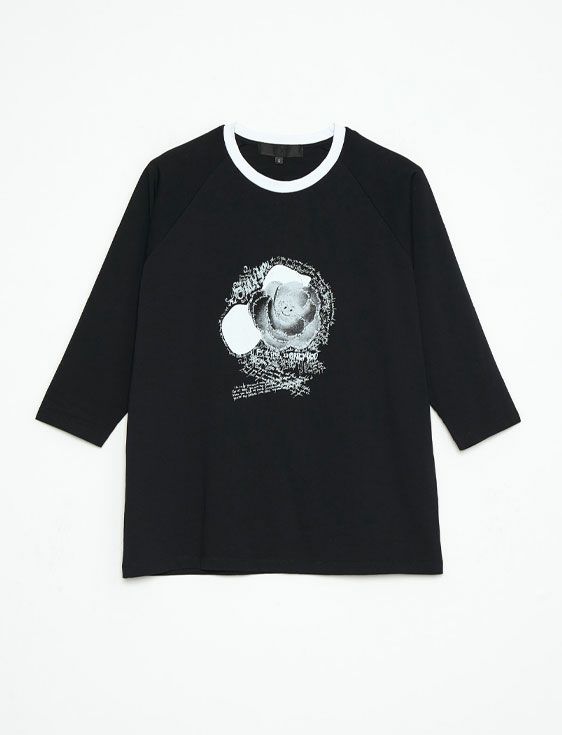 SHOOP/シュープ/MIKA RAGLAN T-SHIRT/BLACK/ブラック