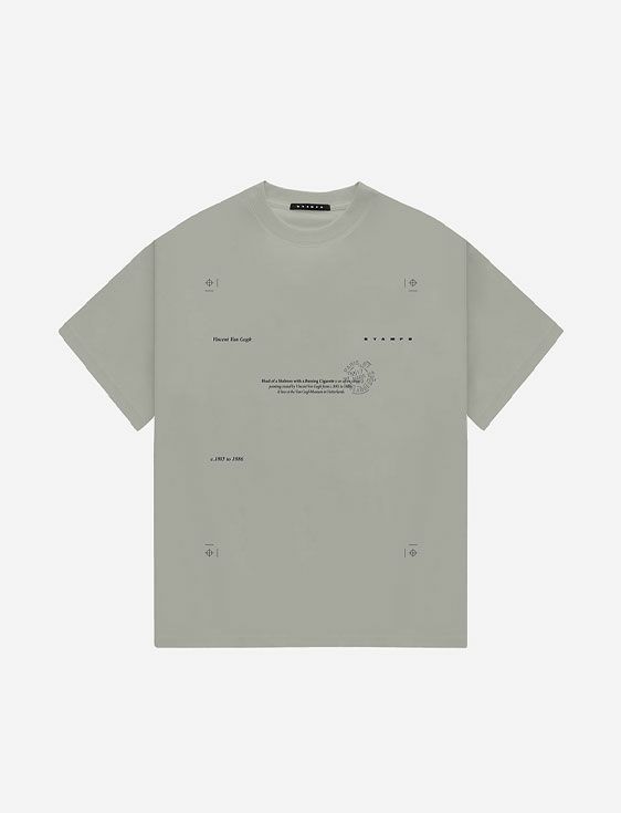 STAMPD/スタンプド/Skeleton Garment Dye Relaxed Tee V1/GRAY/グレー