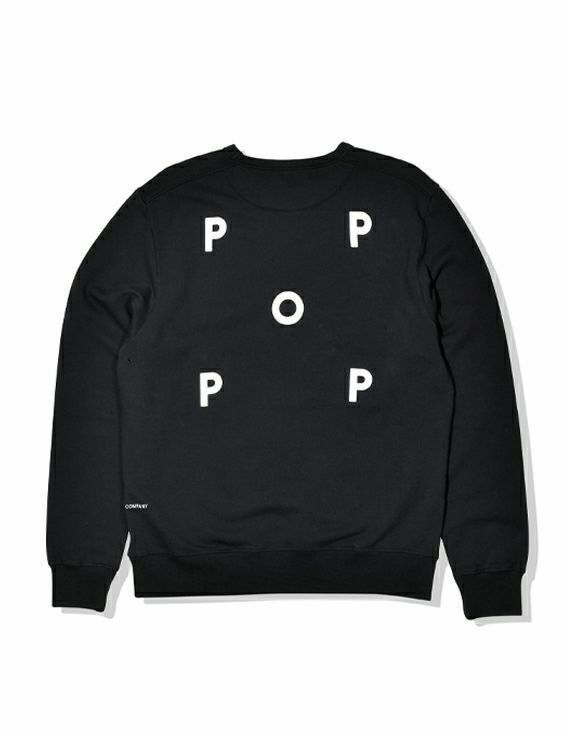 POP TRADING COMPANY/ポップトレーディングカンパニー/LOGO CREWNECK SWEAT IN BLACK/ブラック