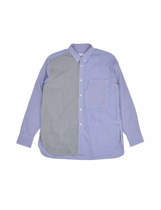 POP TRADING COMPANY/ポップトレーディングカンパニー/CHECKED BD SHIRT IN GREEN/ブルー