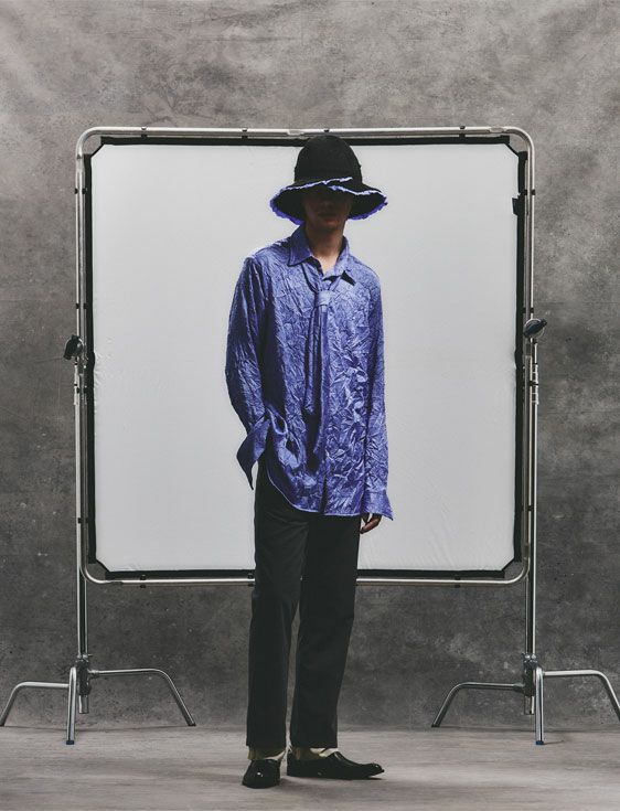 SHOOP/シュープ/CREASED SHIRT/BLACK/ブラック