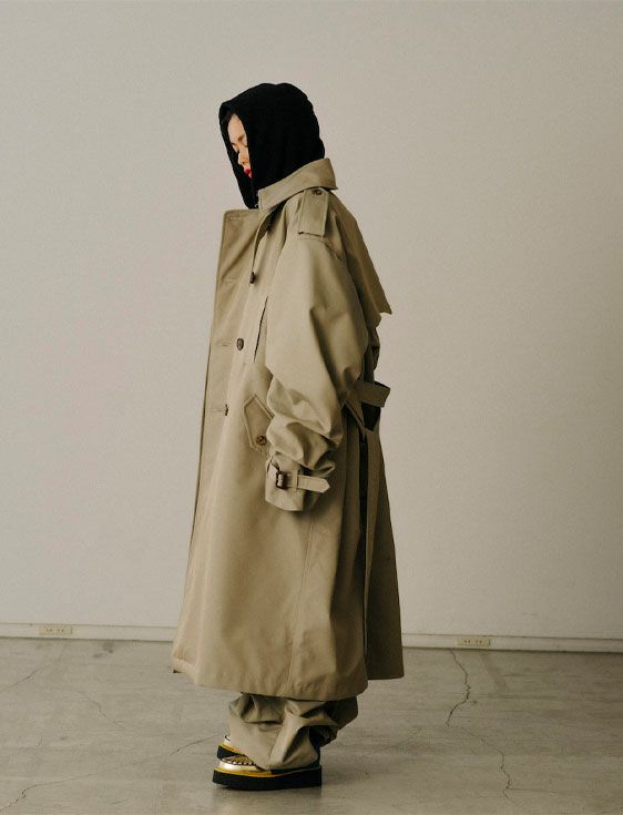 FACETASM/ファセッタズム/SUPER BIG TRENCH COAT/BEIGE/ベージュ