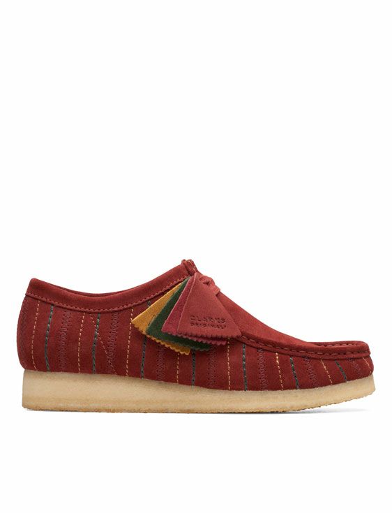 Clarks/クラークス/Wallabee Burgundy Combi/RED/レッド