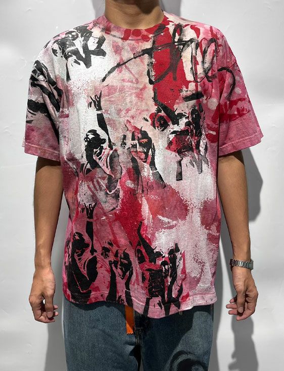 THE INCORPORATED（ザ インコーポレイテッド/USED SS T-SHIRT TIE DYE/Lサイズ/RED/レッド