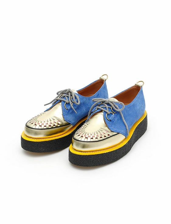 FACETASM/ファセッタズム/FACETASMxGEORGE COX SHOES/7.0サイズ/GOLD×NAVY/ゴールド×ネイビー