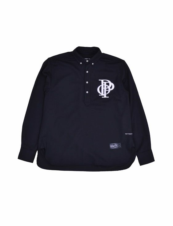 POP TRADING COMPANY/ポップトレーディングカンパニー/HALF PLACKET SHIRT IN NAVY/ネイビー