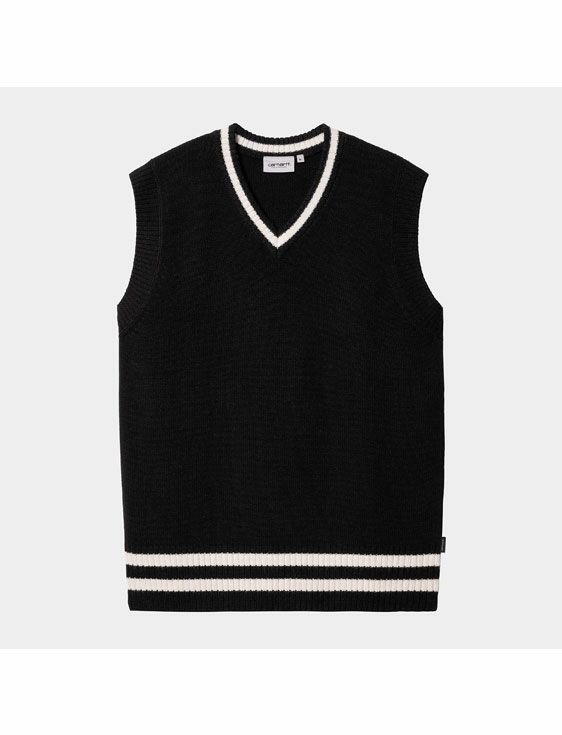 Carhartt WIP/カーハート　ダブリューアイピー/STANFORD VEST SWEATER/BLACK/ブラック 