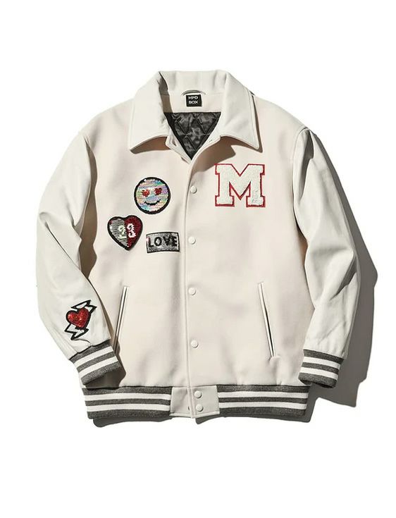 MPD BOX/エムピーディーボックス/VARSITY JACKET/Lサイズ/WHITE/ホワイト