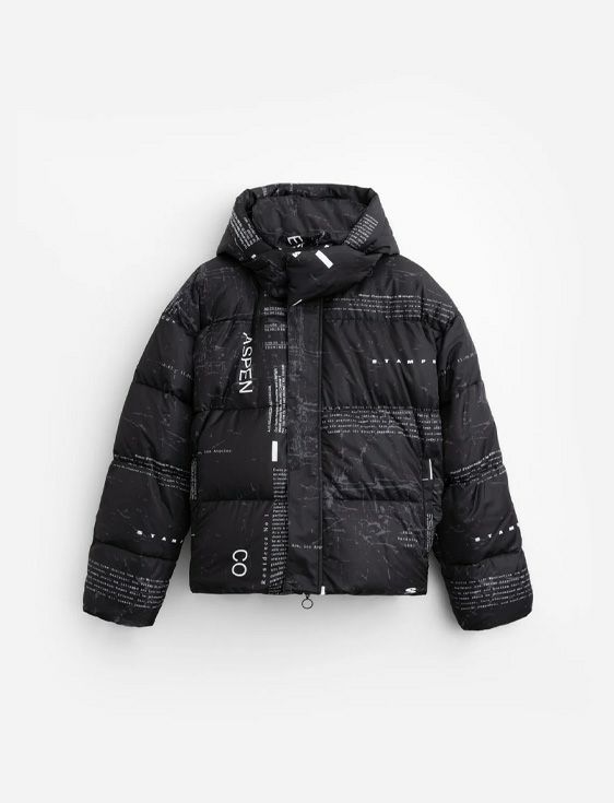 STAMPD/スタンプド/Aspen Transit Cropped Puffer Jacket/Lサイズ/BLACK/ブラック