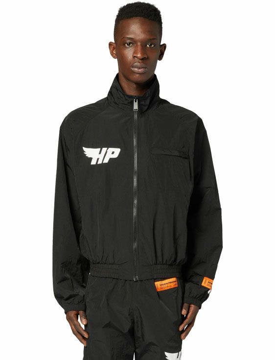 HERON PRESTON/ヘロンプレストン/HP FLYNYLON TRACKTOP/BLACK/ブラック