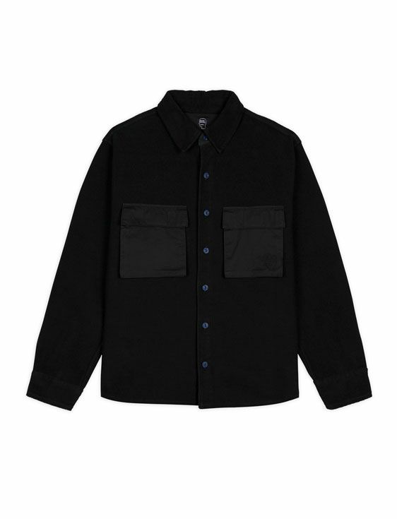 BRAINDEAD/ブレインデッド/CPO REVERSE FRENCH TERRY SHIRT/BLACK/ブラック