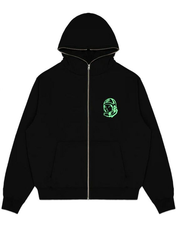 BILLIONAIRE BOYS CLUB/ビリオネア・ボーイズ・クラブ/BB HELMET ZIP THROUGH HOODIE/BLACK/ブラック