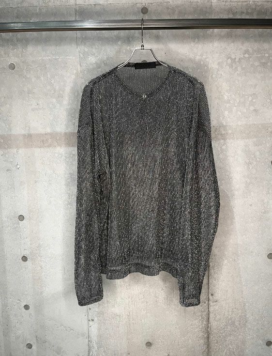 SHOOP/シュープ/MIKA LONG SLEEVE TOP/Lサイズ/SILVER/シルバー