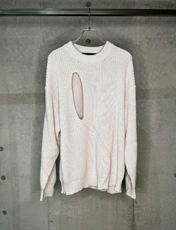 SHOOP/シュープ/KNITTED HOLE JUMPER/WHITE/ホワイト