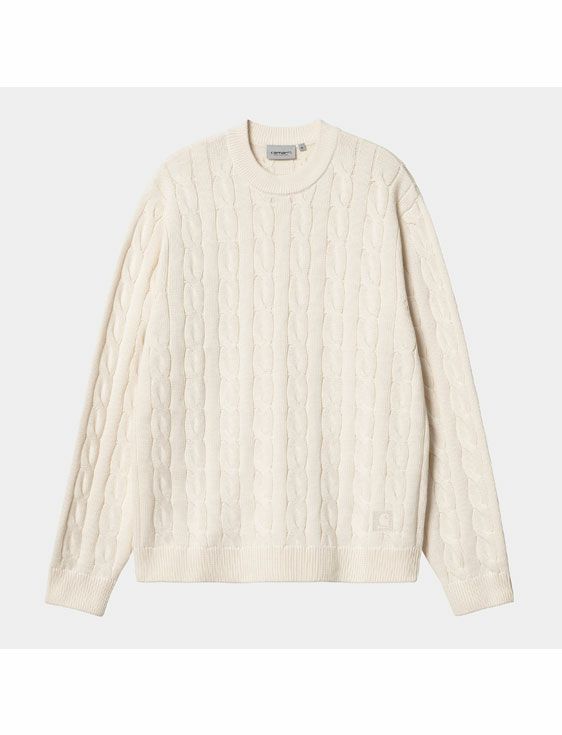 Carhartt WIP/カーハート　ダブリューアイピー/CAMBELL SWEATER/IVORY/アイボリー