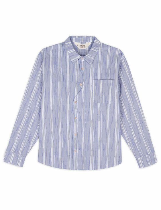 BRAINDEAD/ブレインデッド/ORGANIC PLACKET SHIRT/BLUE/ブルー