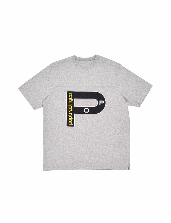 POP TRADING COMPANY/ポップトレーディングカンパニー/NAUTICAL T-SHIRT IN HEATHER GREY/グレー