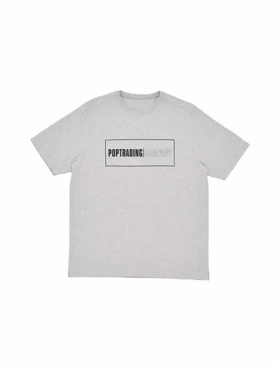 POP TRADING COMPANY/ポップトレーディングカンパニー/POP THIS HEAD T-SHIRT IN HEATHER GREY/グレー