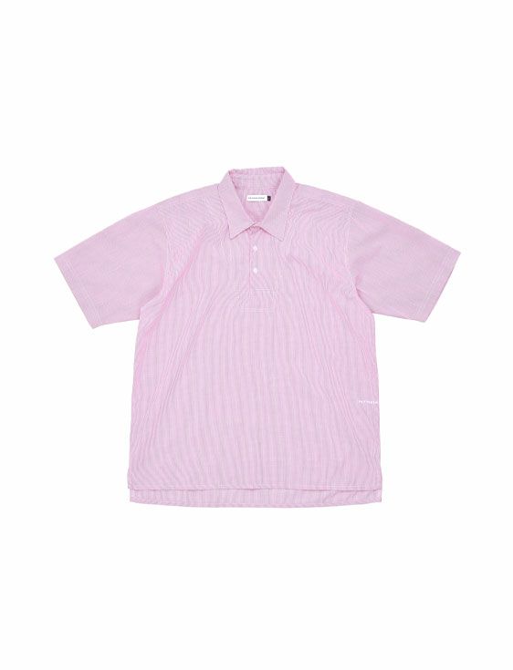 POP TRADING COMPANY/ポップトレーディングカンパニー/ITALO GINGHAM SS SHIRT IN RIO RED/WHITE/ピンク