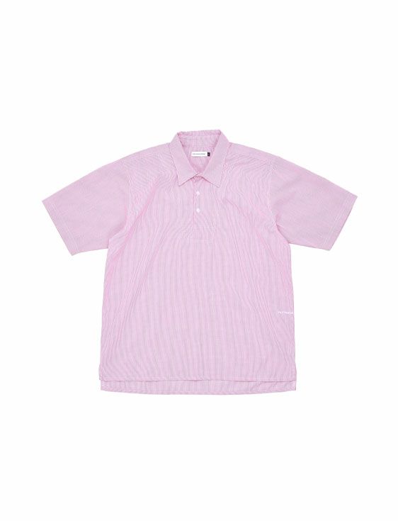 POP TRADING COMPANY/ポップトレーディングカンパニー/ITALO GINGHAM SS SHIRT IN RIO RED/WHITE/ピンク